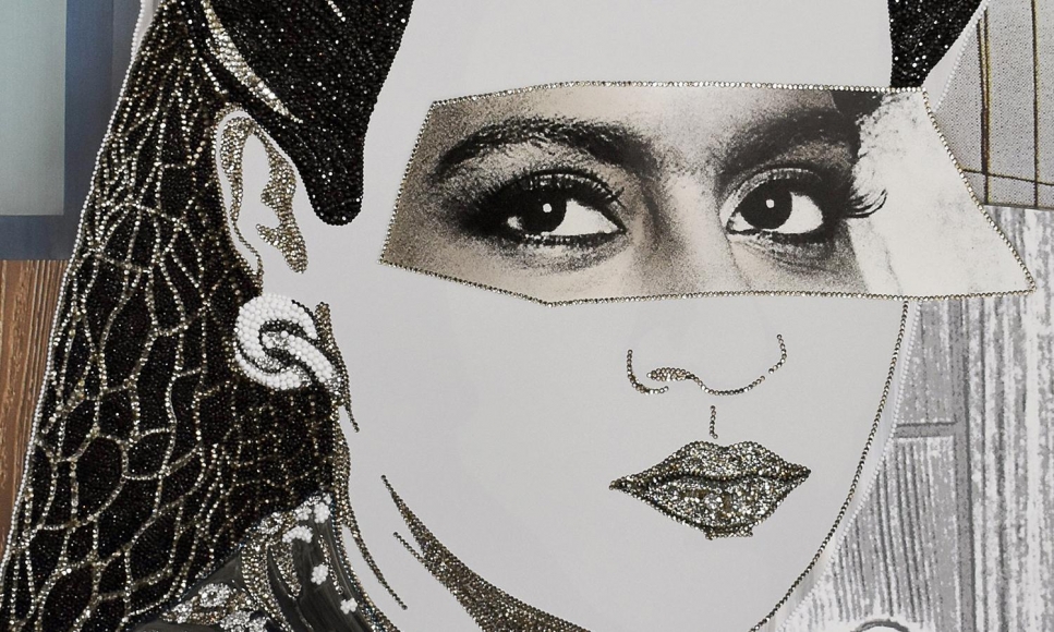 MICKALENE THOMAS Clarivel with Black Blouse and White Ribbon(detail), 2016