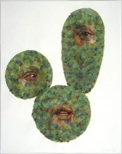 Nix, 2004 acrylic and collage on paper
