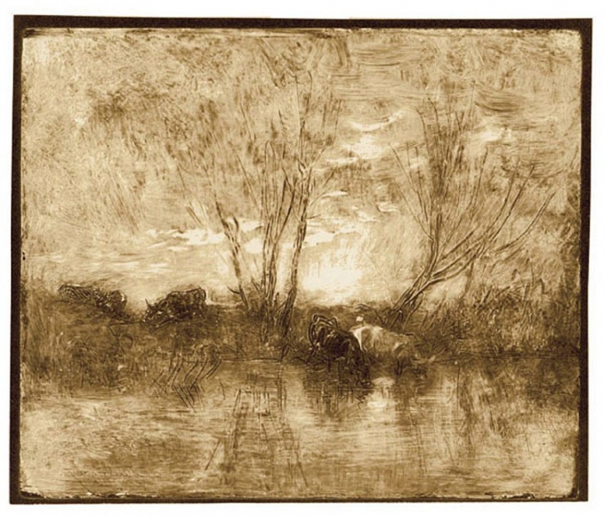 Charles-François Daubigny Vâches à l'abreuvoir