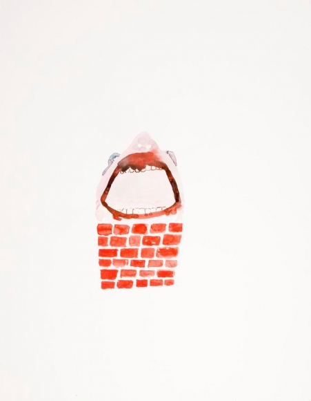 Anne-Marie Schneider, Sans titre (bouche/cheminée)
