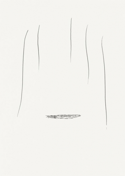 Untitled 2010 india ink on paper in the artist's frame