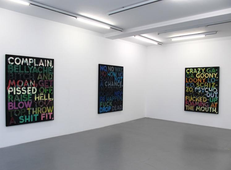 Mel Bochner Exhibition view, Galerie Nelson-Freeman, Paris