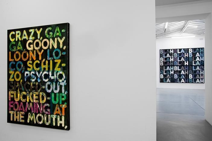 Mel Bochner Exhibition view, Galerie Nelson-Freeman, Paris