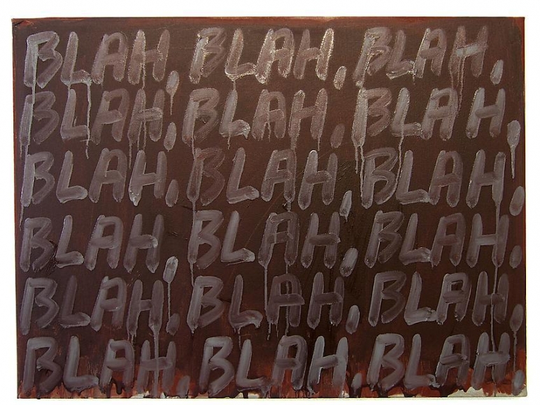 Mel Bochner Blah, Blah, Blah (Maroon)