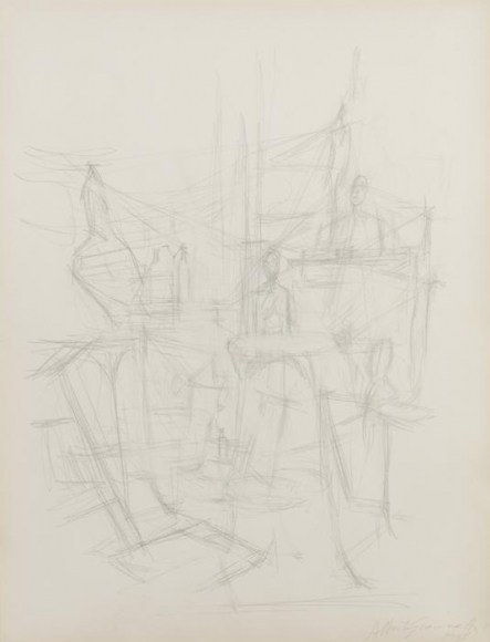Alberto Giacometti L'atelier avec sculptures