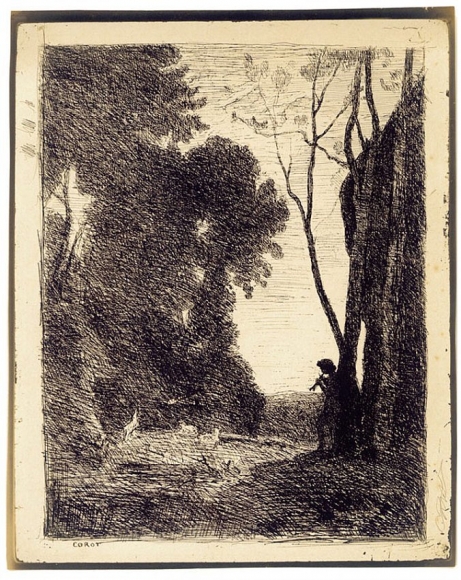 Jean-Baptiste-Camille Corot Le Petit Berger (second plate)