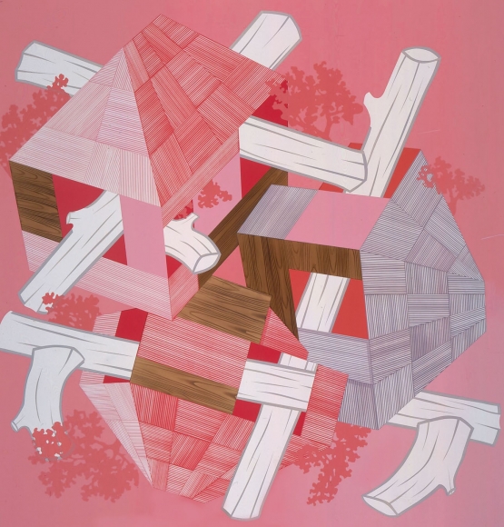Pink abstraction by Kevin Appel