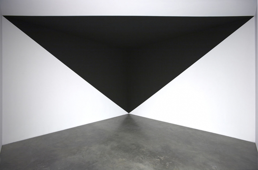 black triangle painted in corner by neil campbell