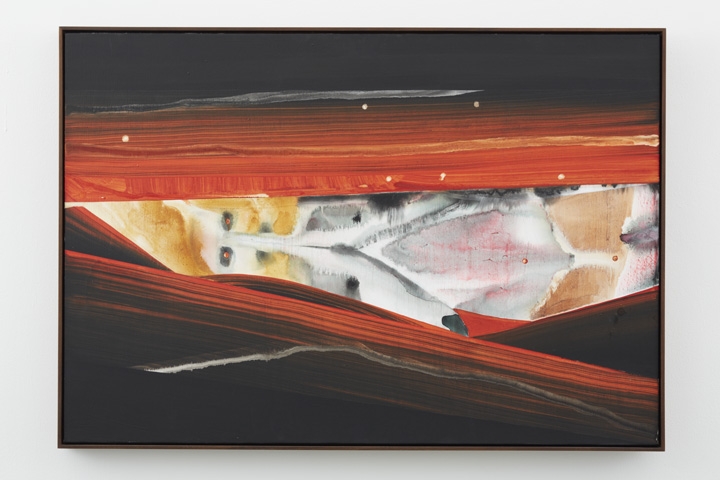 Jonah in the belly of the Whale, 2012, Water dispersed pigments, dye and acrylic on linen