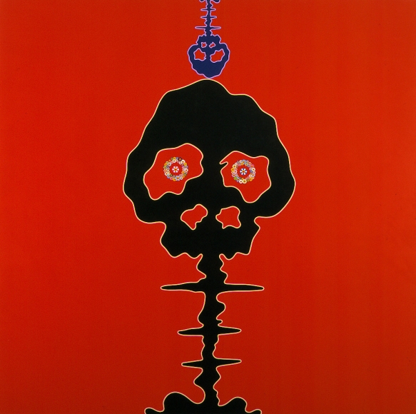 Mushroom Bomb, 2001, Acrylic on canvas mounted on wood