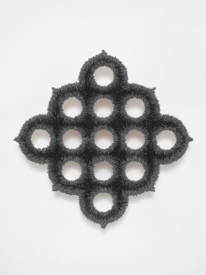 Lot 052215 (graphite), 2015, Oil on linen, wood panel support with steel tubing