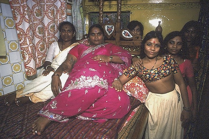 A Madam in one of the More Expensive Houses with her Girls, Bombay, India (from Falkland Road Series), 1978, Cibachrome