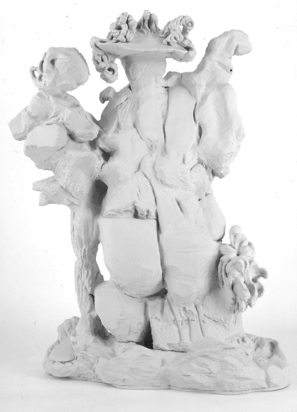 amorphous white foam figures by rachel feinstein