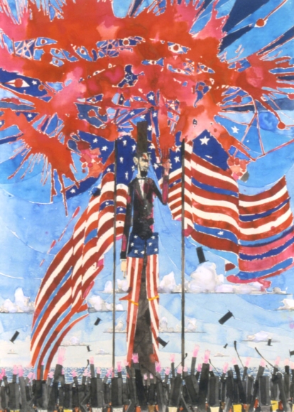 Premonition, 2003, Watercolor and ink on paper