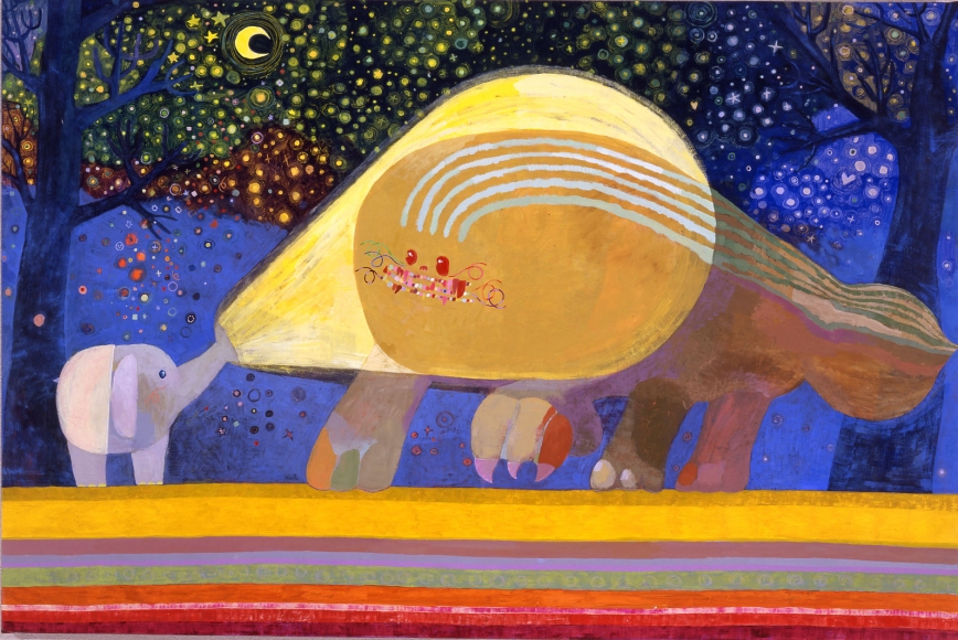scene with elephant and large creature by chinatsu ban