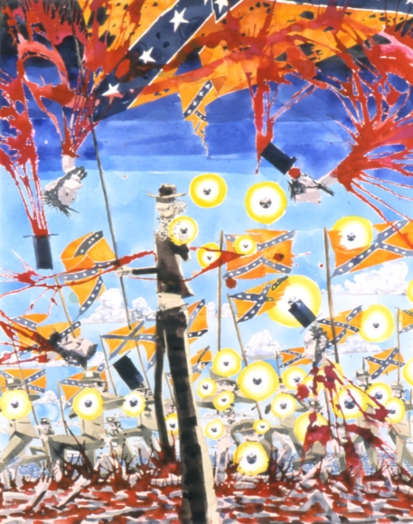 Returning Rebel, 2003, Watercolor and ink on paper
