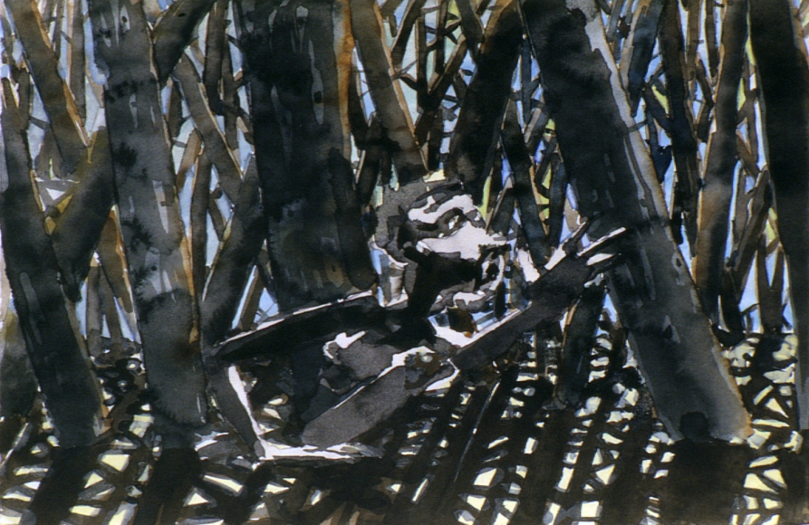Spook, August 20, 2001, Watercolor on paper