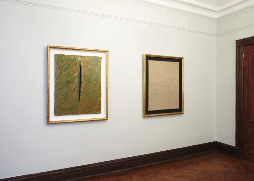 Lucio Fontana: Paintings 1956 - 1968 (Installation View), Marianne Boesky Gallery, Uptown, 2010
