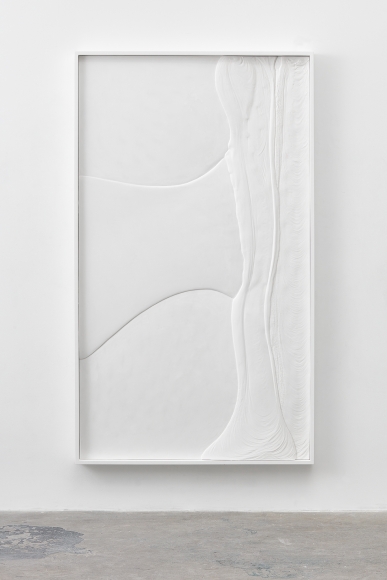 a white painting of plaster by contemporary artist anthony pearson