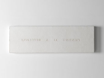 Painting as a butterfly, 1978, Salt flannel fabric