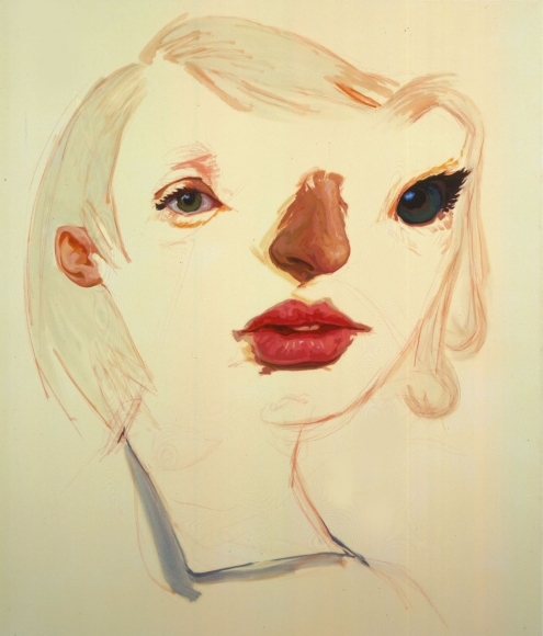 portrait of a woman with mismatched eyes