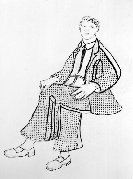 Reclining man by Hannah van Bart