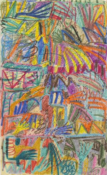 a brightly colored abstract painting by the contemporary artist william j. o'brien