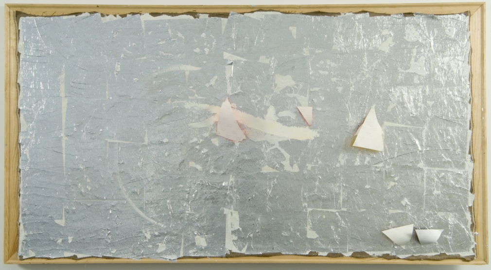 mixed media canvas in grey by mike cloud