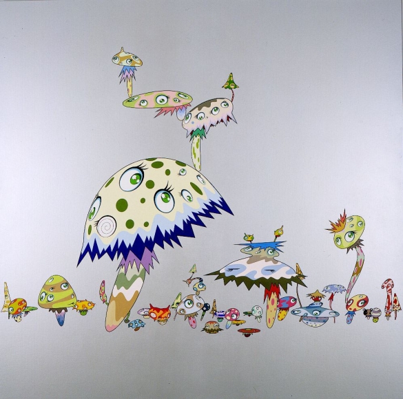 Champagne Super Nova, 2001, Acrylic on canvas mounted on wood