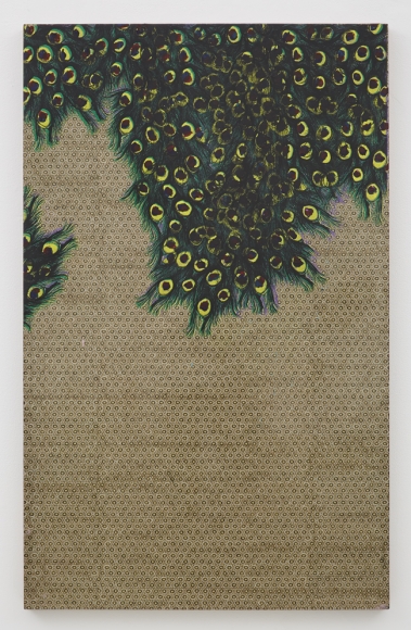 Untitled, 2013, Silkscreen ink and marquetry on wood