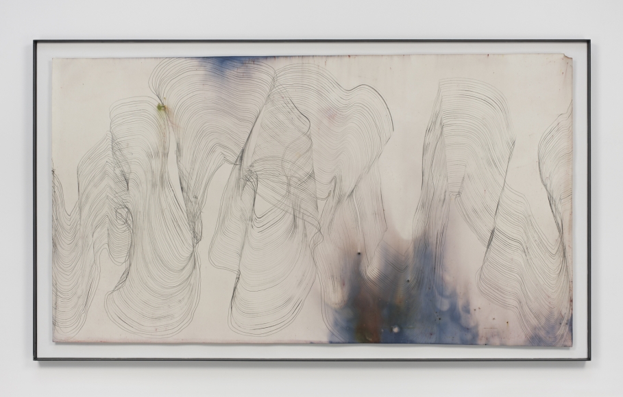 Music for Minor Planets (Spinoza), 2013, Graphite and pigment on dyed and bleached paper