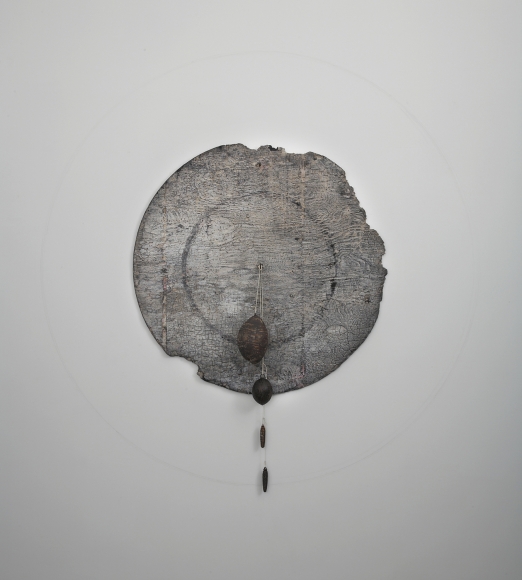 a wall sculpture by jay heikes exhibited in a nyc art gallery