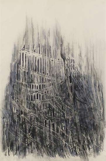 a work of art by the Syrian and Brooklyn-based artist Diana Al-Hadid