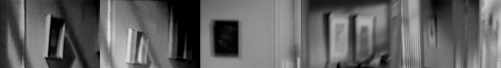 five blurry photographs of domestic interior by john waters