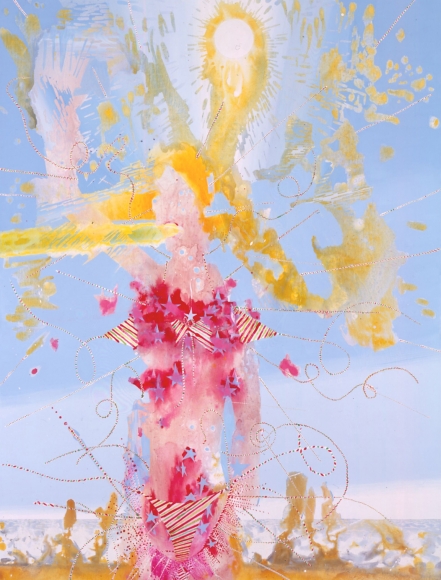 mixed media figural artwork by barnaby furnas in a contemporary art gallery in nyc