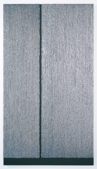 grey rectangle with split left side by donald moffett