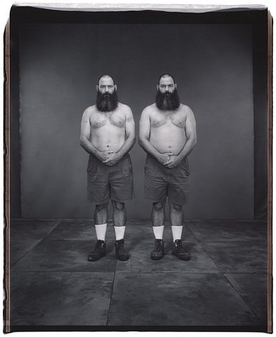 Don and Dave Wolf (from the Twins series), 2002, Unique polaroid