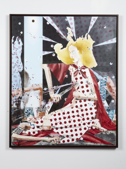 a painting of romeo and juliet by barnaby furnas in a chelsea art gallery