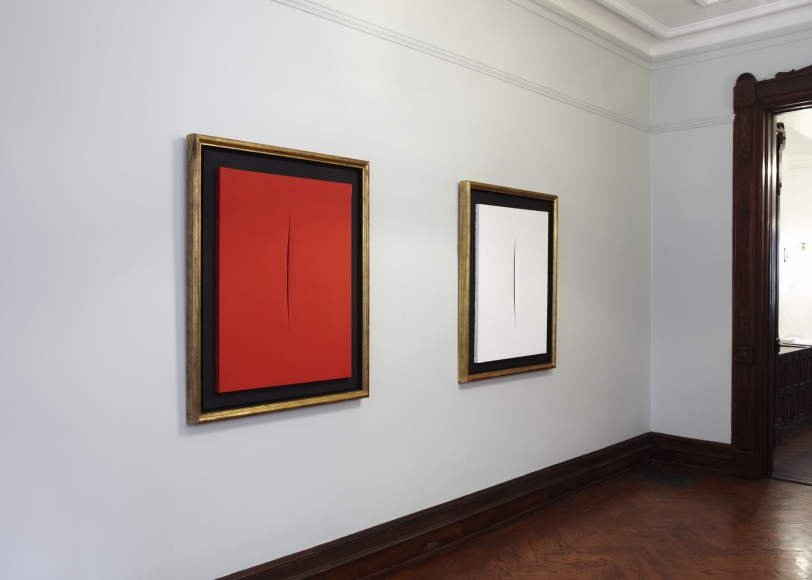 Lucio Fontana: Paintings 1956 - 1968 (Installation View), Marianne Boesky Gallery, Uptown, 2010