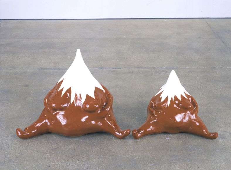 Snow-capped Mountain Mamas, 2003, Ceramic, glaze