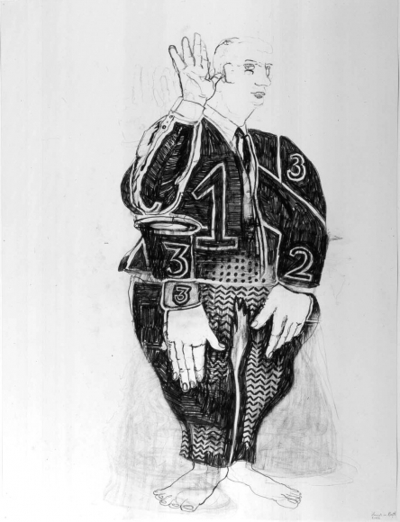Suspect, 2002, Graphite on paper