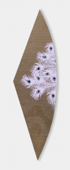 Untitled, 2015, Silkscreen ink and marquetry