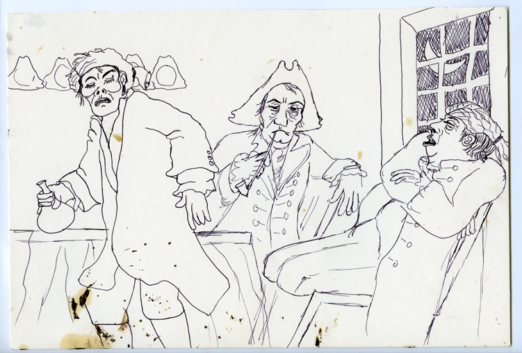 Wassail Suite #2, 1996, Ink on paper