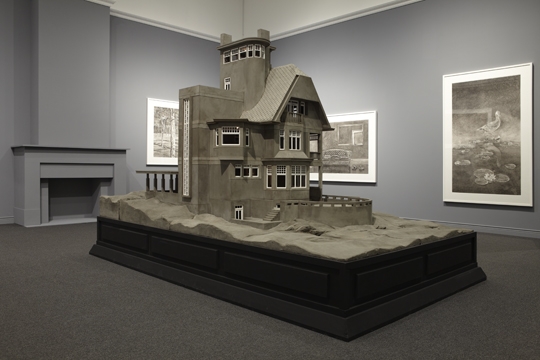sculpture of a house by hans op de beeck