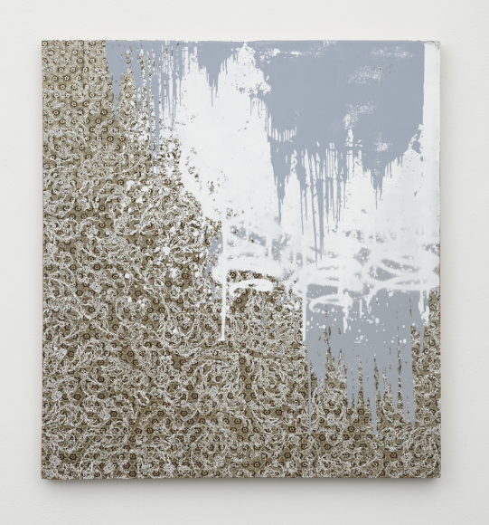 Untitled, 2012, Silkscreen ink and marquetry on wood