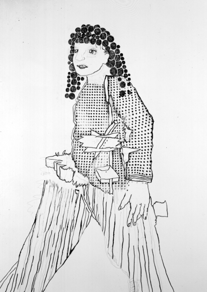 Walking woman by Hannah van Bart