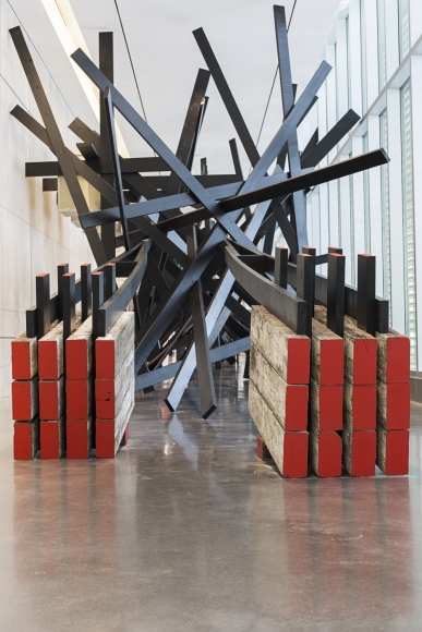 installation art by serge alain nitegeka on display at scad museum of art