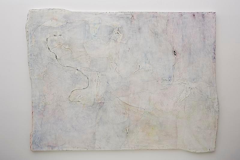 Nature Morte, 2013, Cotton scrim, twine, paper, ink and aluminum