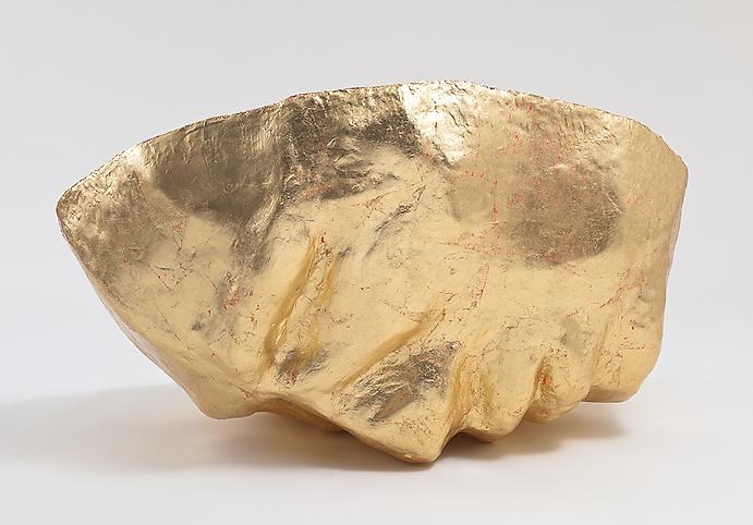 one who knows otherness because you have seen it with your own closed eyes (after passing through the portal and losing your insides), 2011, Painted fiberglass, gold and acrylic