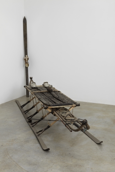 Cot and Lock Step n.2 Cargo, 1989-2000, Cloth, wood, metal and mixed media